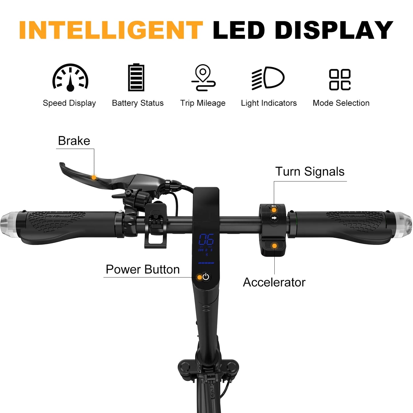 H10K Pro Electric Scooter, 500W Motor 19MPH Top Speed 22 Miles Long Range, 10'' Solid Tires Folding Electric Scooter for Adult Commute